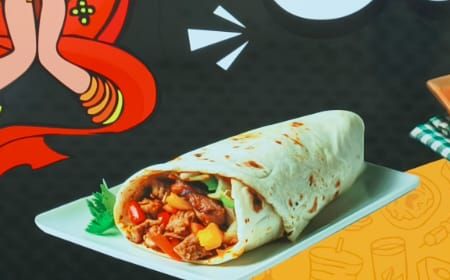 Malai Chaap Roll wrap